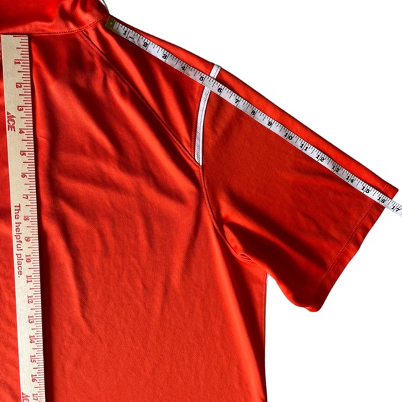 Nike DRI-FIT Short Sleeve Golf Polo Orange L - Picture 9 of 11